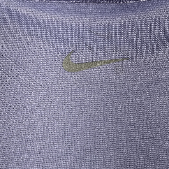 NWOT Nike Dri Fit Purple Just Do It T-Shirt Womens M Purple Faint Stripe Scoop - Picture 9 of 15